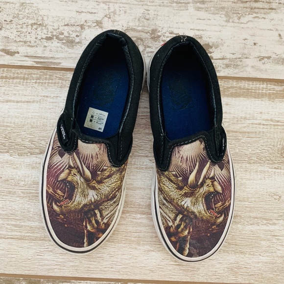 Vans Other - VANS dinosaur unisex slip on sneakers
